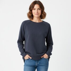 NWOT H by Halston High Low Blue Sweatshirt Pullover Sweater XS (Fits like S)